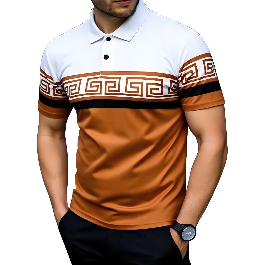 Ethnic Fashion Men - Summer new men's contrasting sports T-shirt