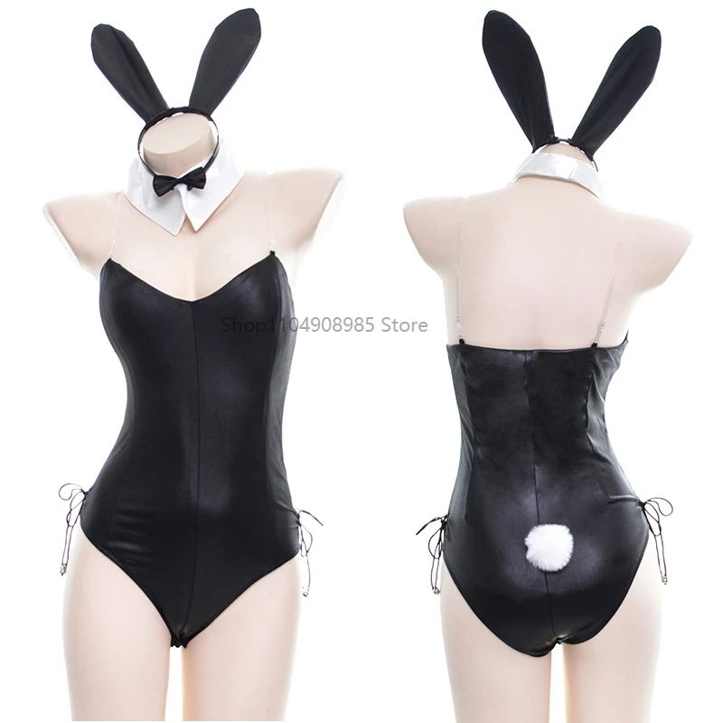 Ethnic Outfit - Sexy Cute Bunny Girl Faux Leather