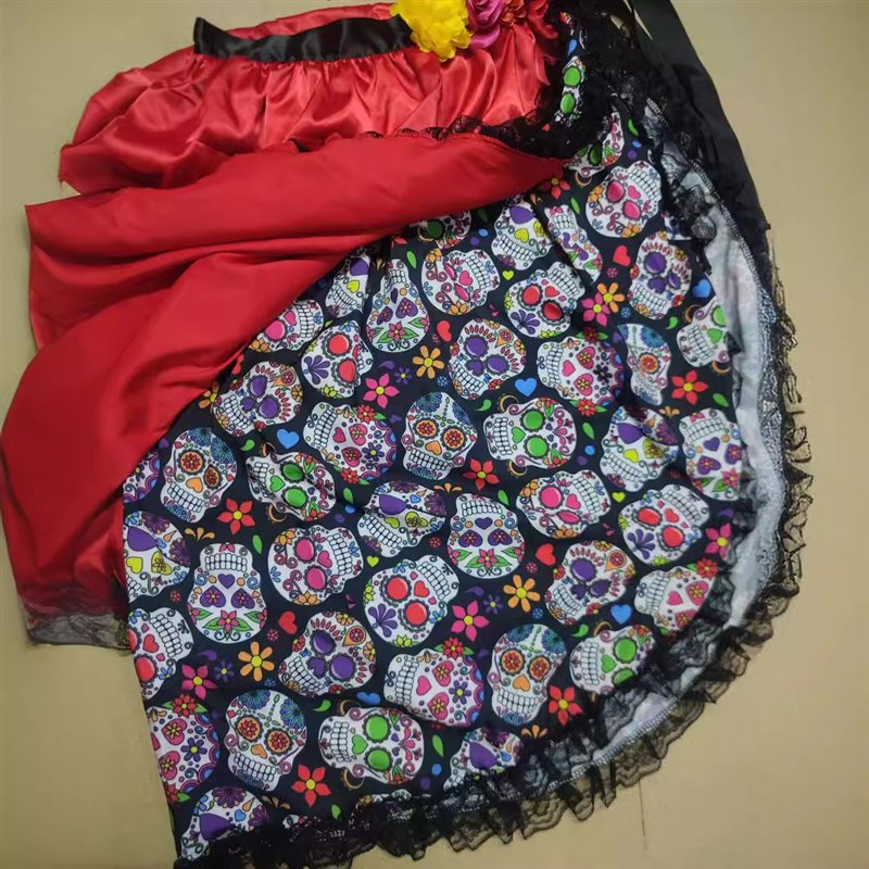 Ethnic Wear Fashion Brand - Halloween Ghost Bride Skeleton Waist Skirt