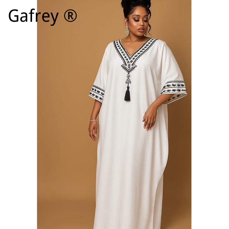 Middle Eastern Printed Abaya W - Ethnic Style Dresses ulasan dan harga