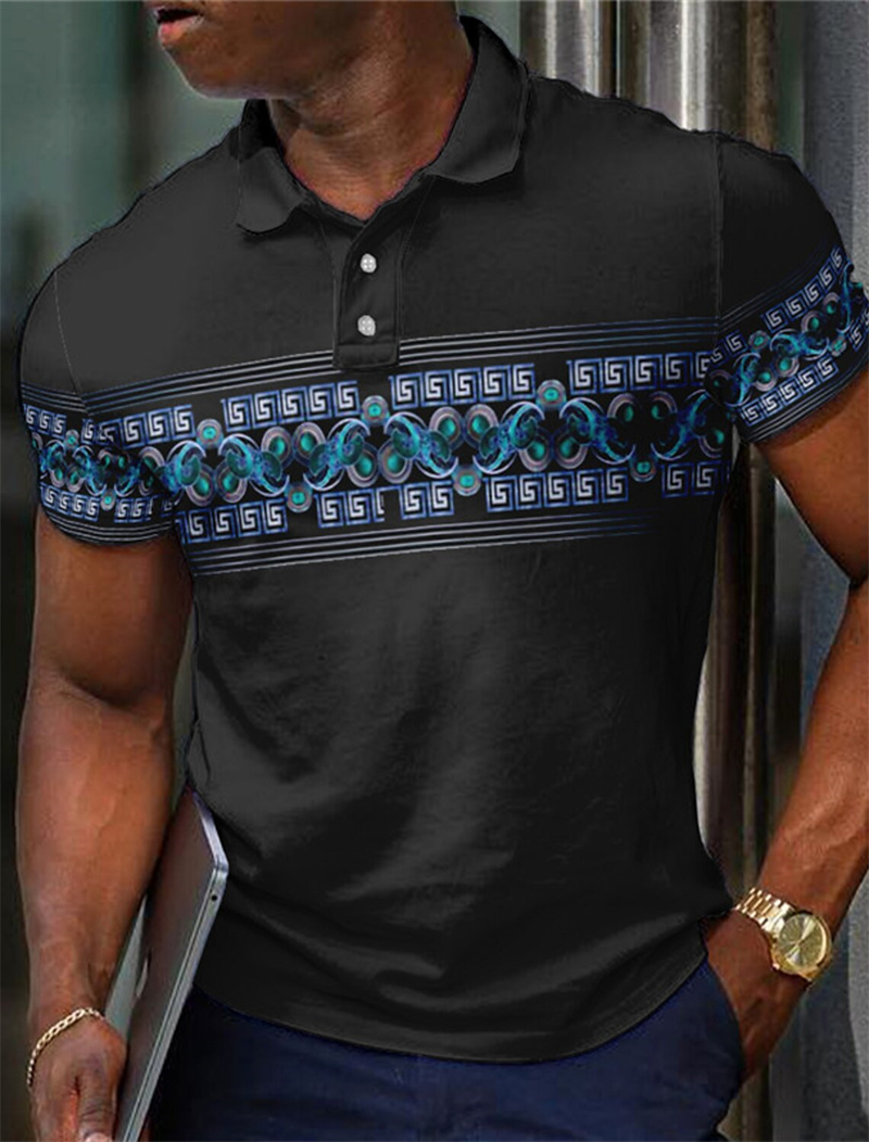 Retro Ethnic Style Polo Shirts - Ethnic Fashion For Men ulasan dan harga