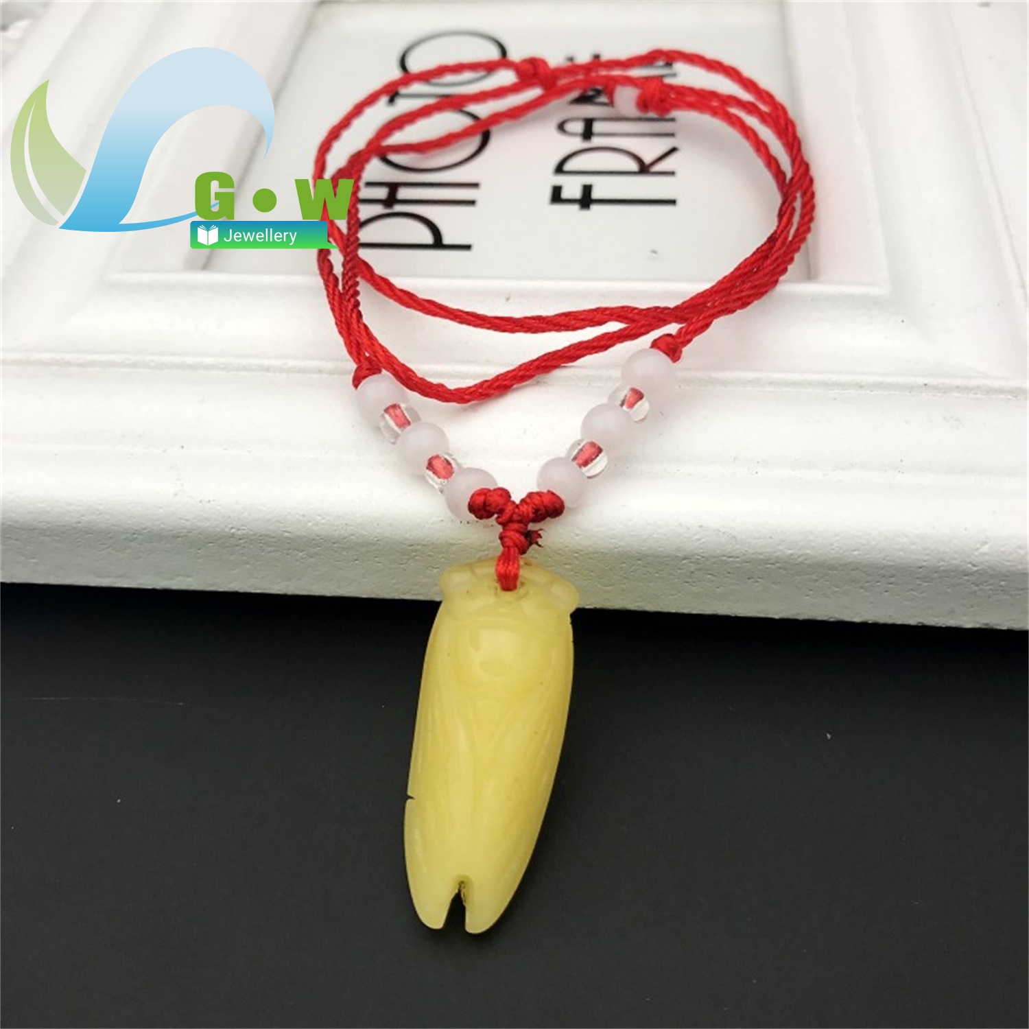 Cicada and Fox Glass Pendant N - Ethnic Fashion Meaning ulasan dan harga