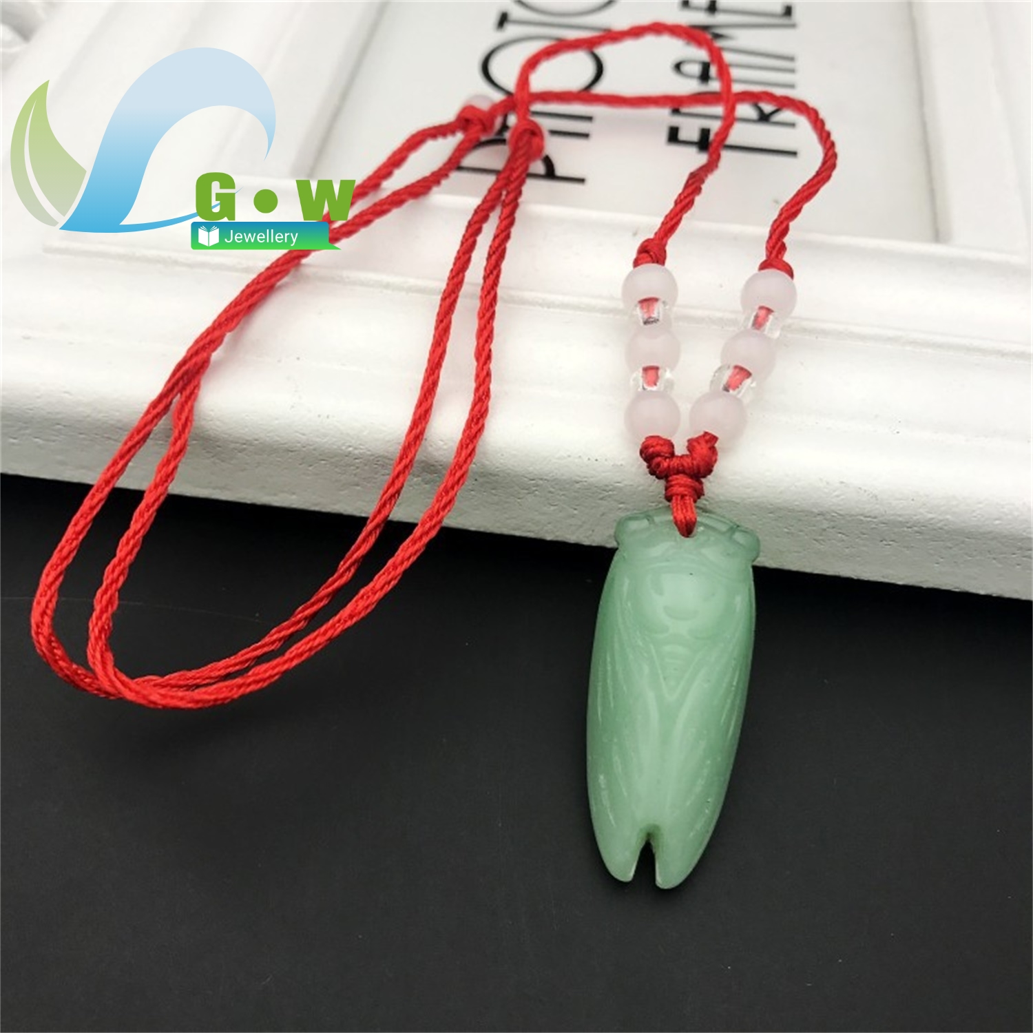 Cicada and Fox Glass Pendant N - Ethnic Fashion Meaning ulasan dan harga