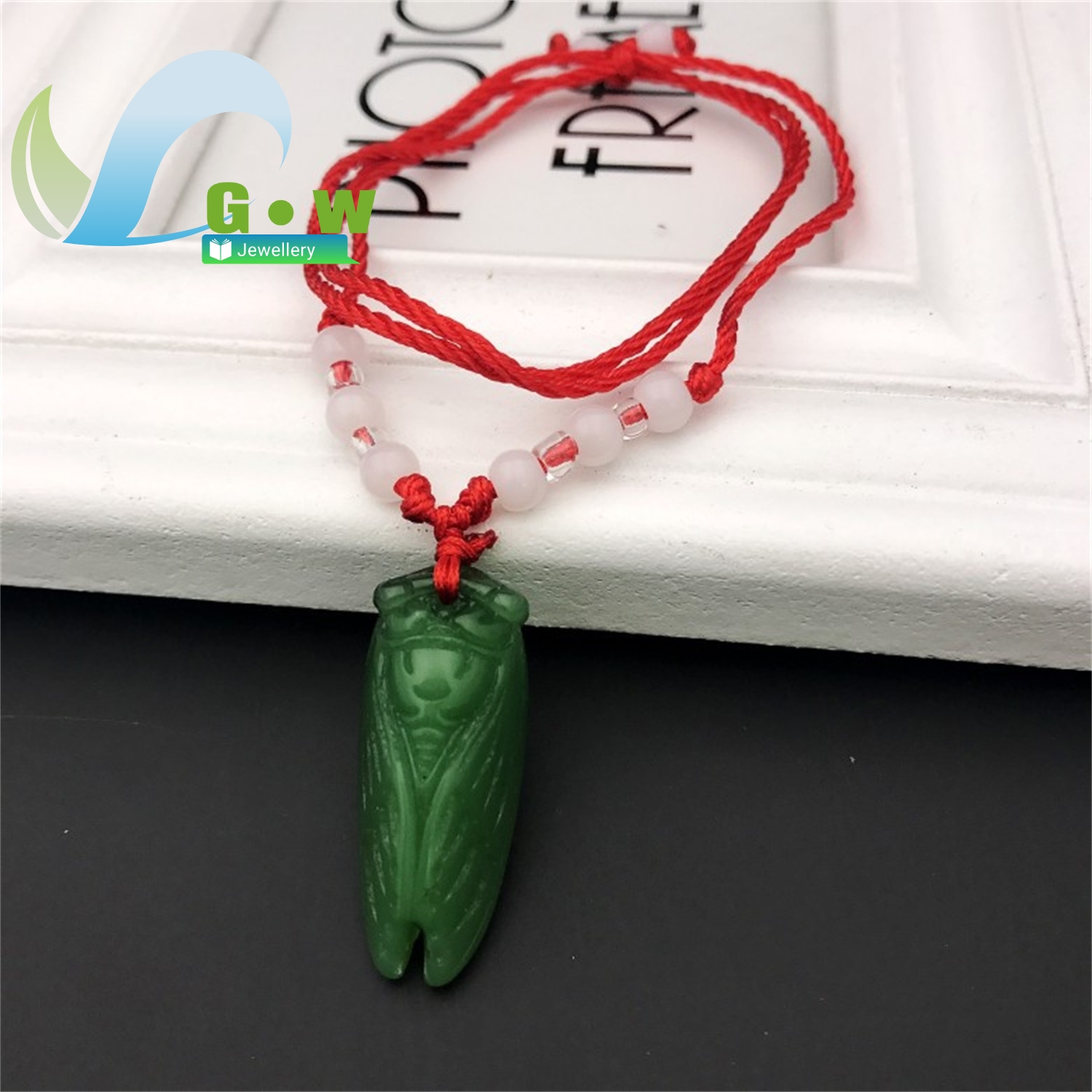 Cicada and Fox Glass Pendant N - Ethnic Fashion Meaning ulasan dan harga
