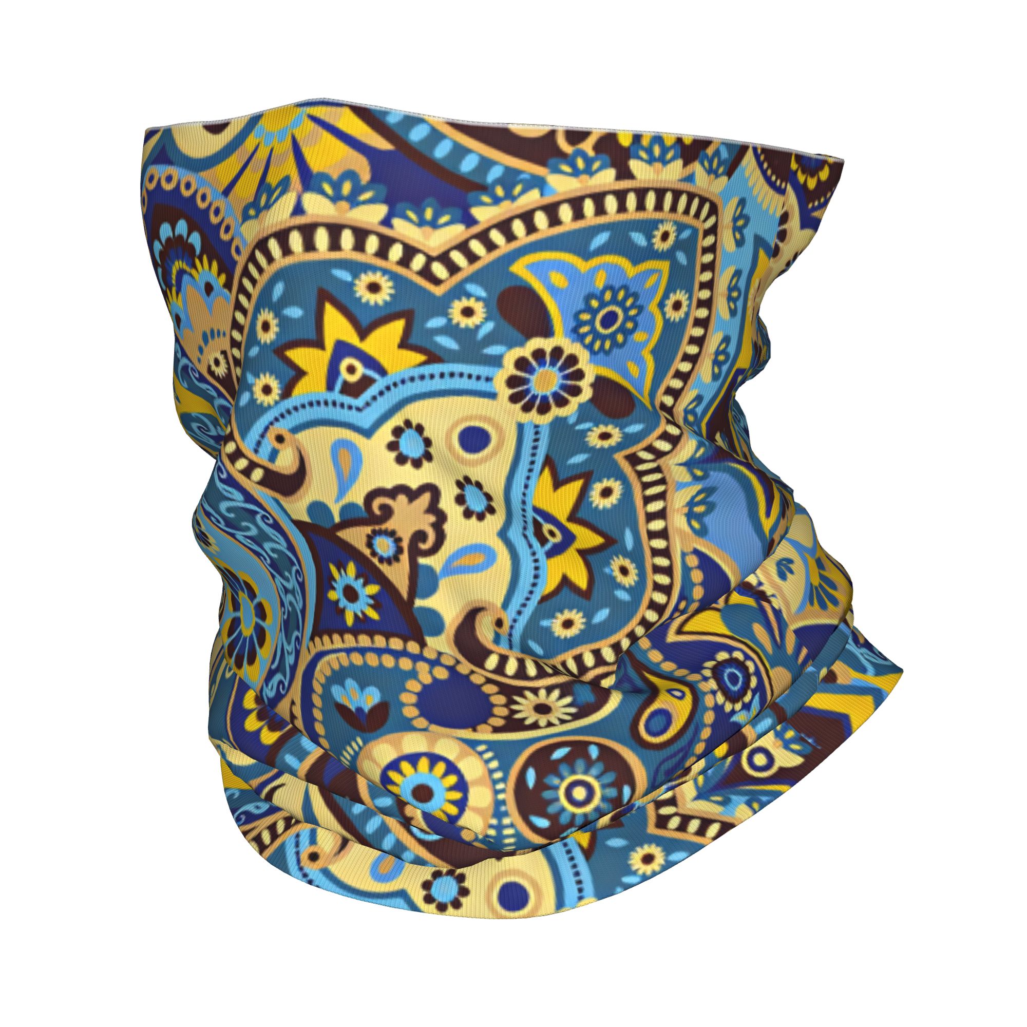 Blue Yellow Ethnic Paisley Flo - Ethnic Fashion For Men ulasan dan harga