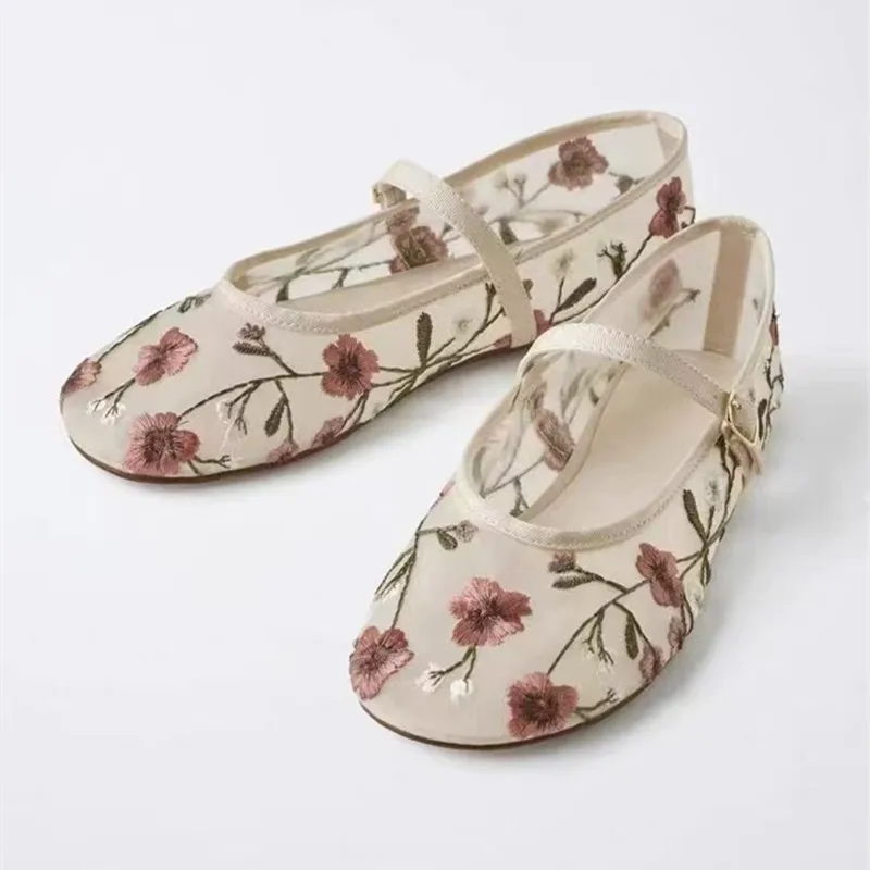 Mesh Embroidered Leisure Balle - Ethnic Fashion For Ladies ulasan dan harga