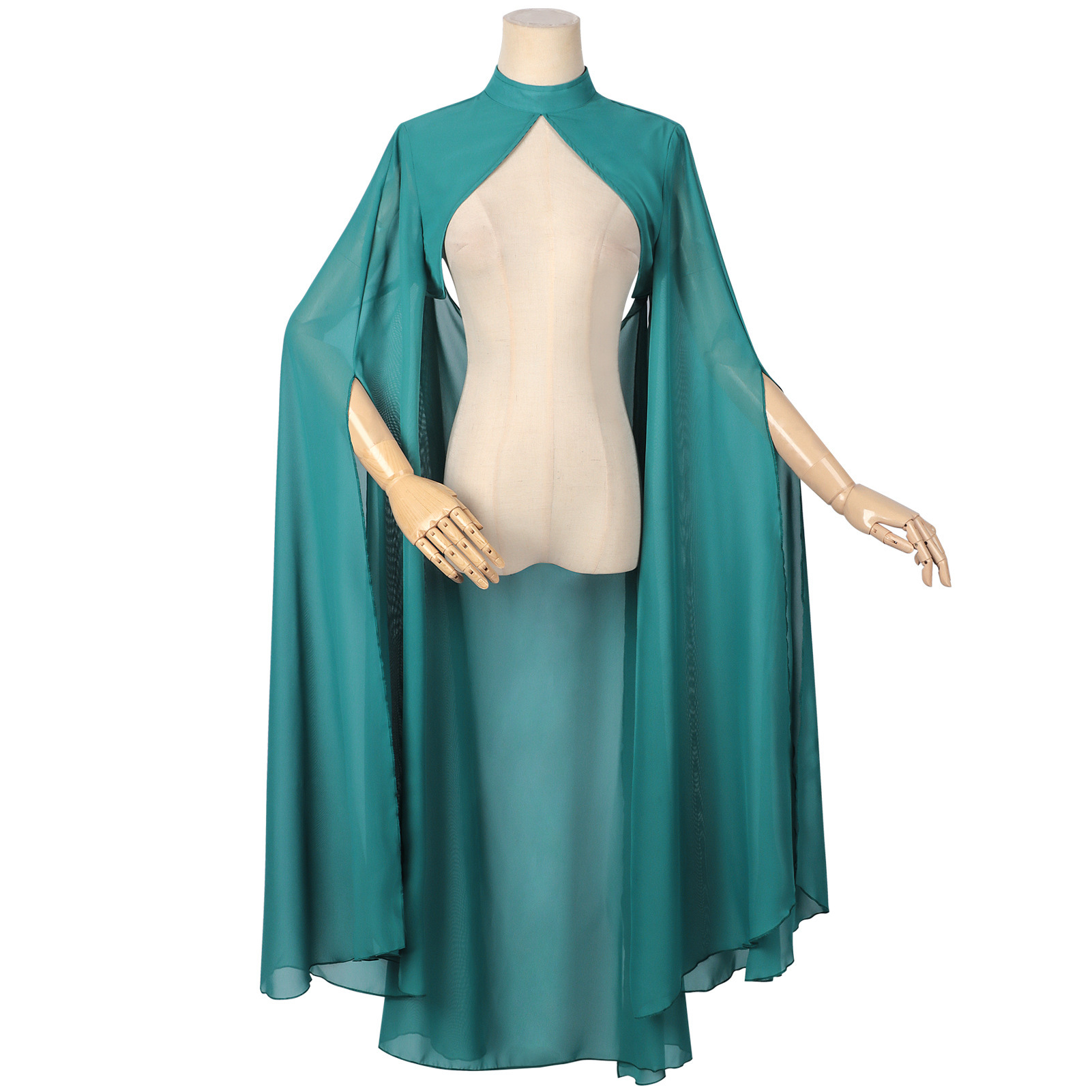 Ladies Green Chiffon Shawl Got - Ethnic Style Dresses ulasan dan harga
