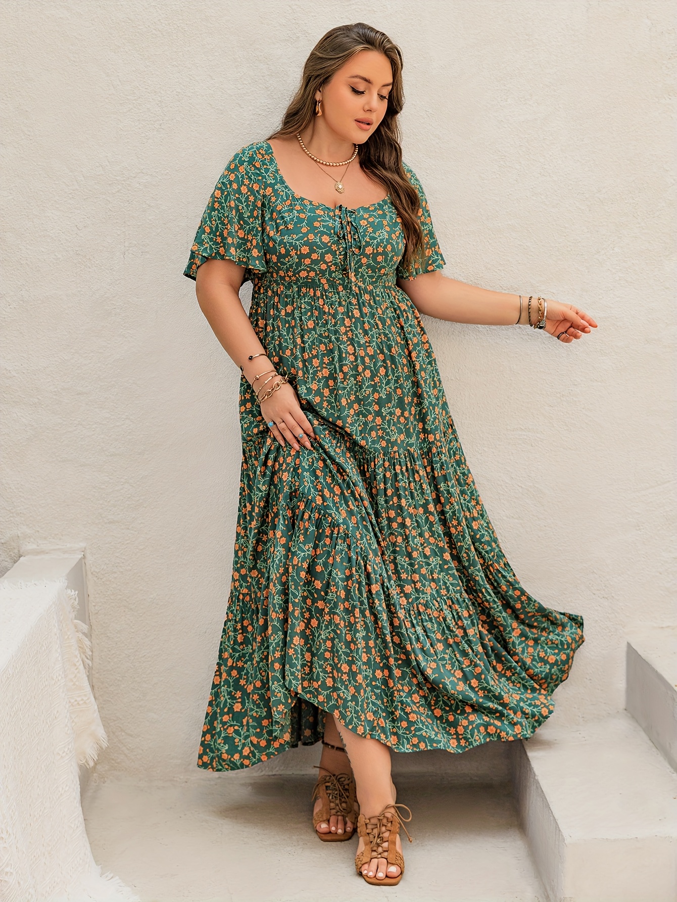 Plus Size Bohemian Long Dress  - Ethnic Style Dresses ulasan dan harga