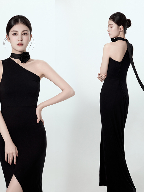 Black Slimming Waist Dress for - Ethnic Style Dresses ulasan dan harga