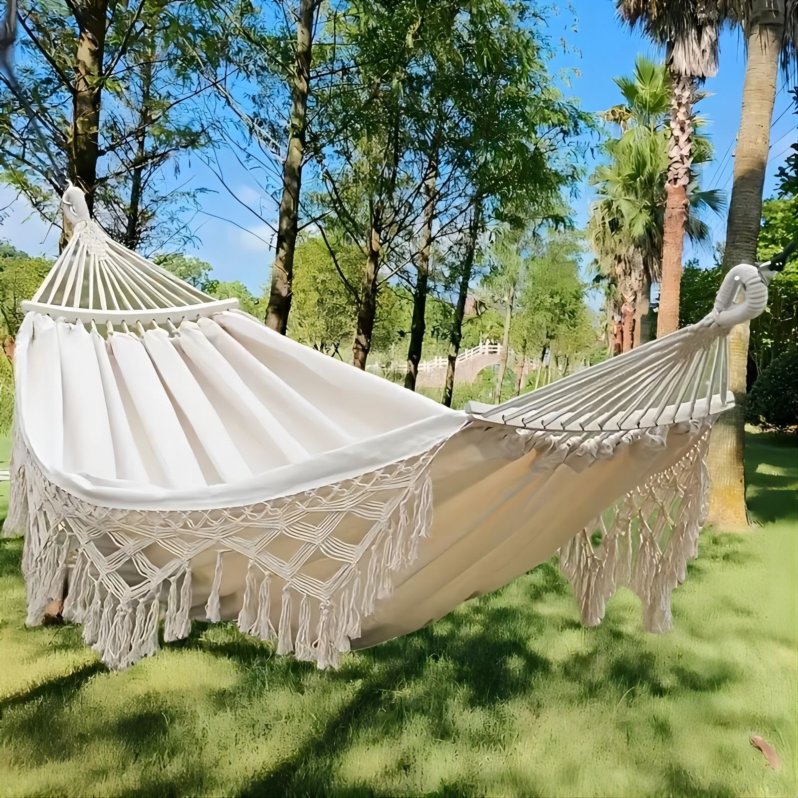 Bohemian Style tassel Hammock  - Ethnic Styling Tips ulasan dan harga