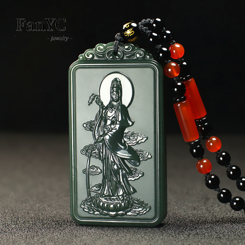 Natural Hetian Jade Qingyu Gua - Ethnic Fashion For Men ulasan dan harga