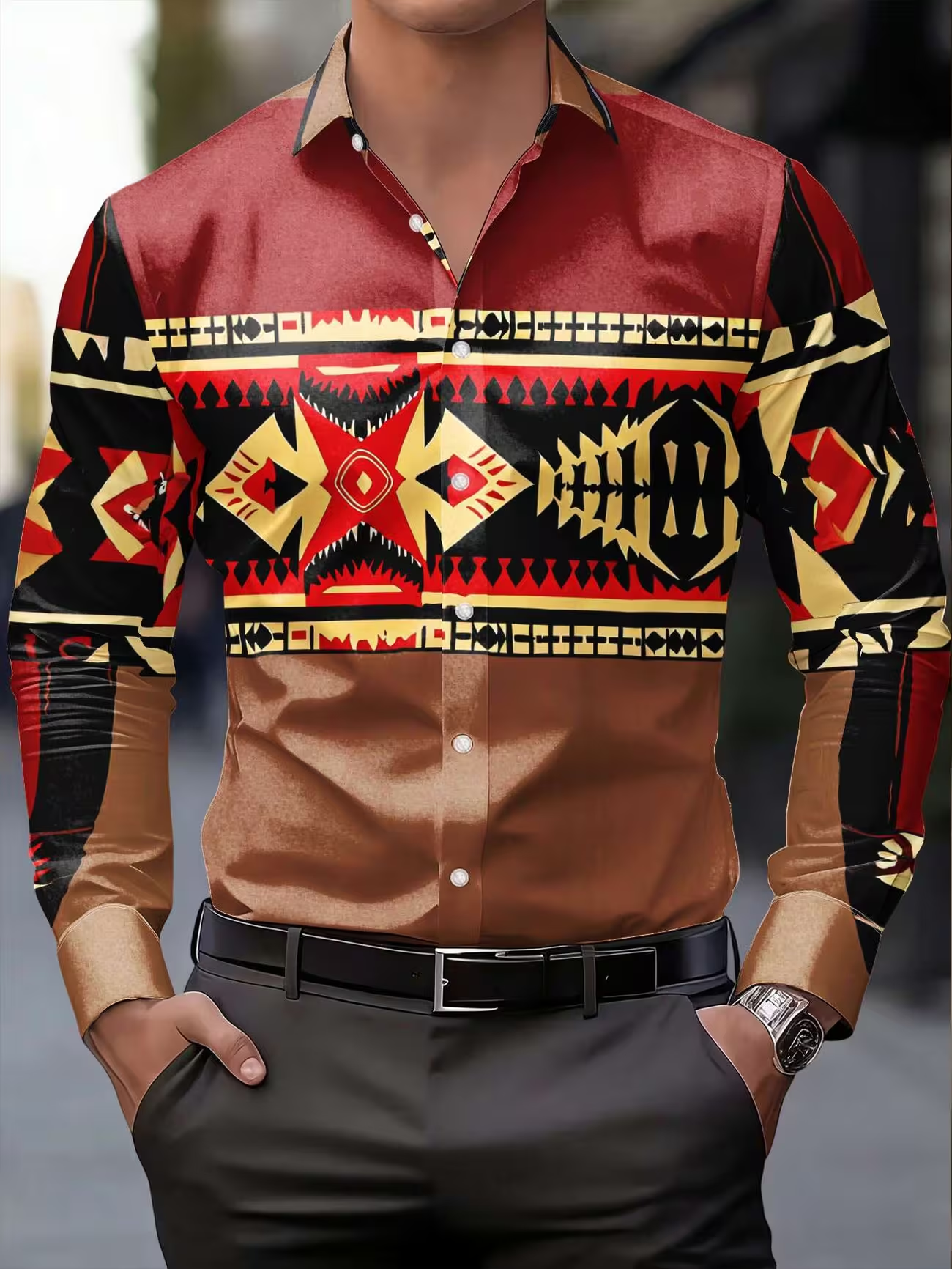 New Red Brown Indian Tribe Tot - Fashion Ethnic Indian Clothing ulasan dan harga