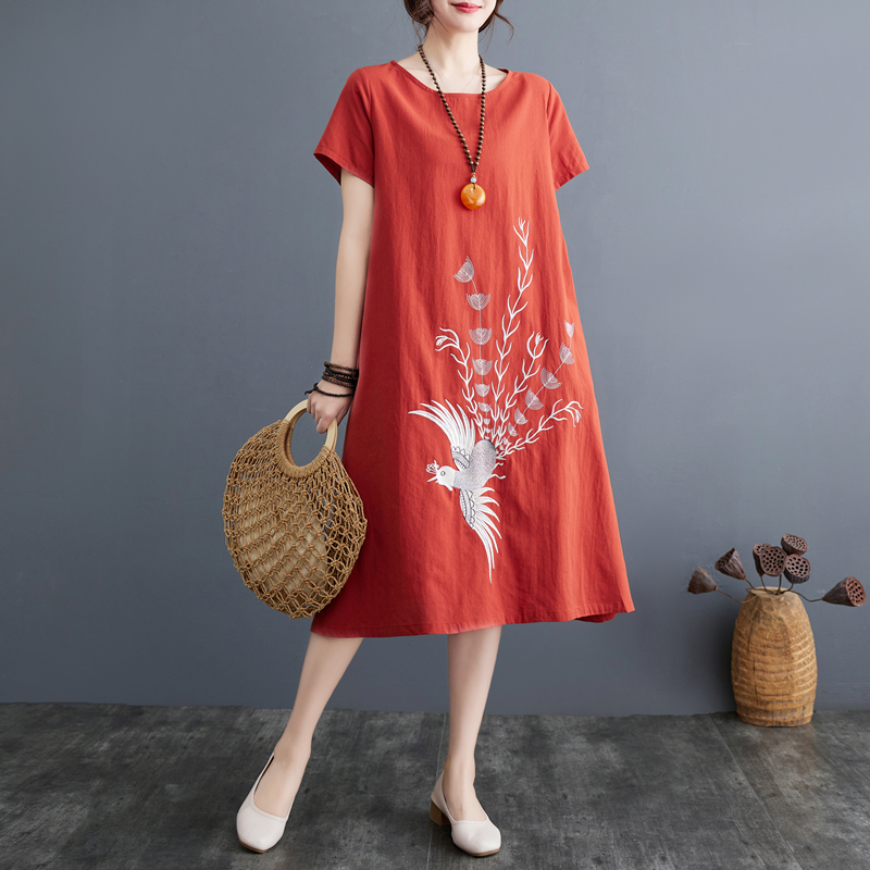 Summer 2024 Women's Mid-Length - Ethnic Style Dresses ulasan dan harga