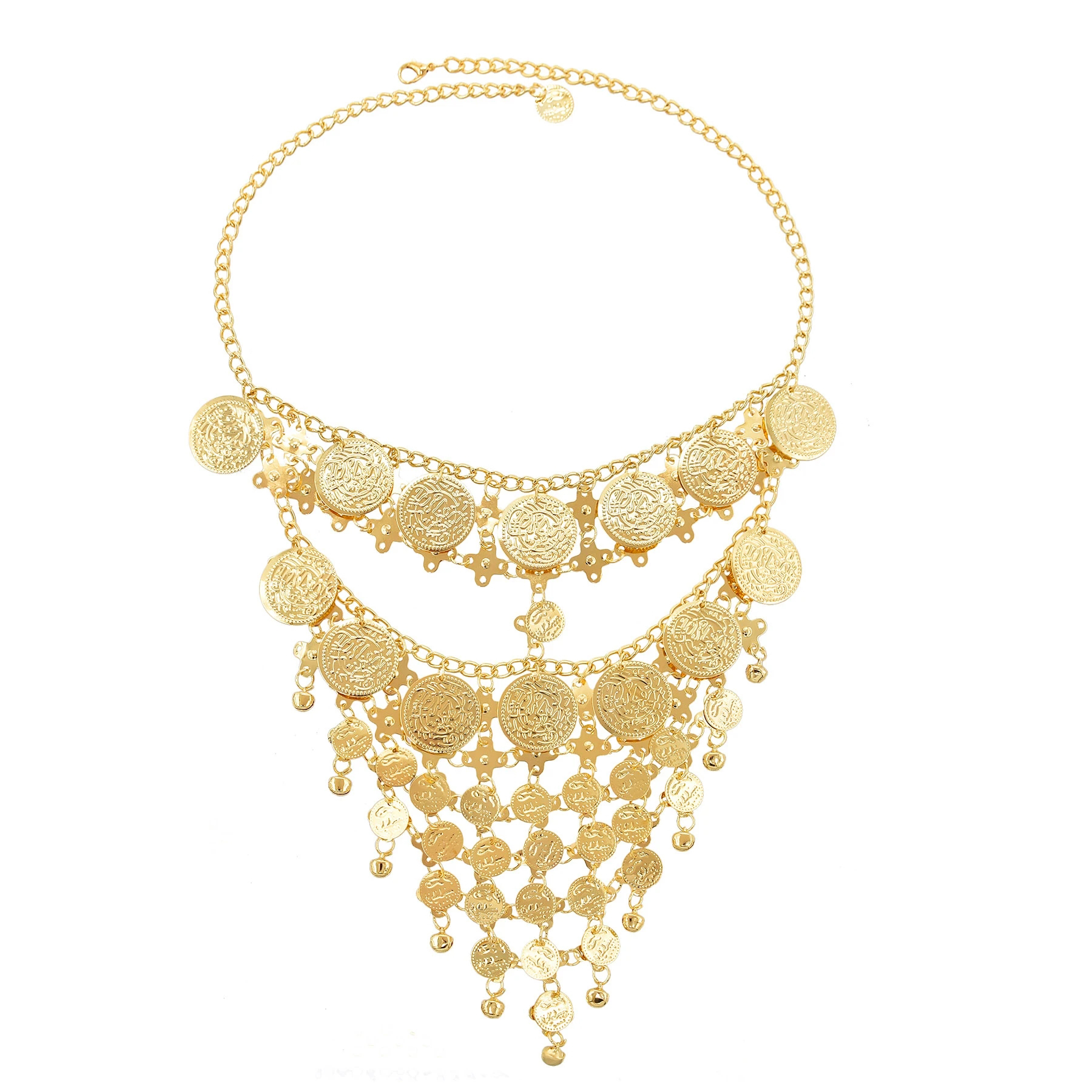 4 Golden Coin Tassel Mask Hair - Fashion Ethnic Indian Clothing ulasan dan harga