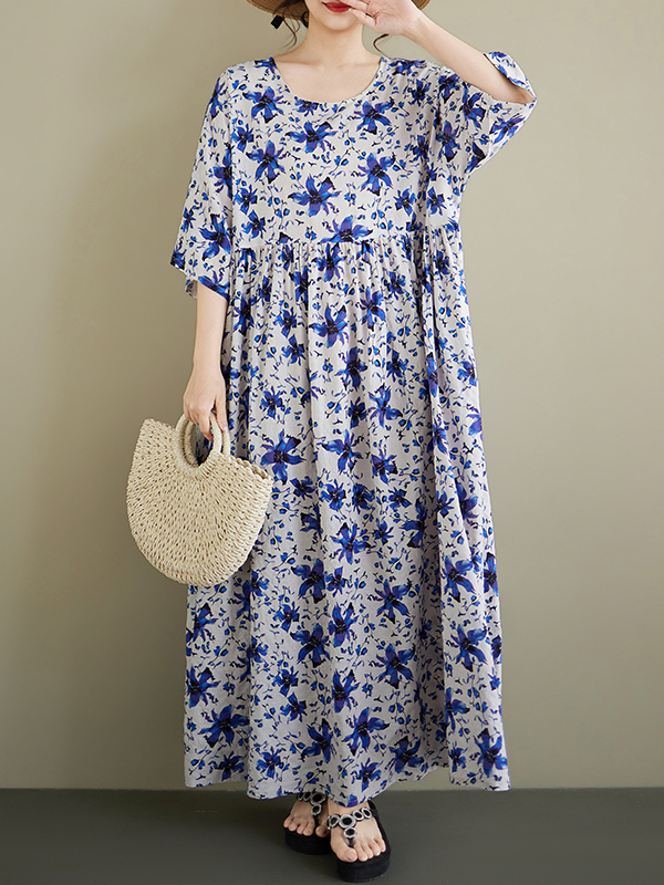 Summer New plus Size round Nec - Ethnic Style Dresses ulasan dan harga
