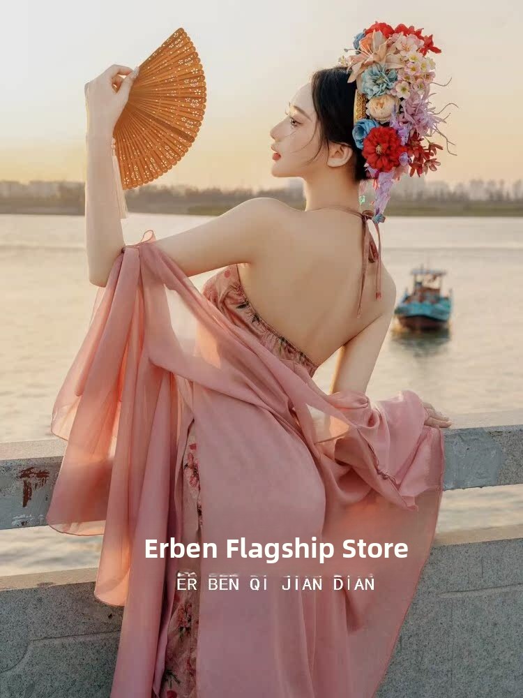 Xinpu Women's Floral Hairpin T - Ethnic Style Dresses ulasan dan harga