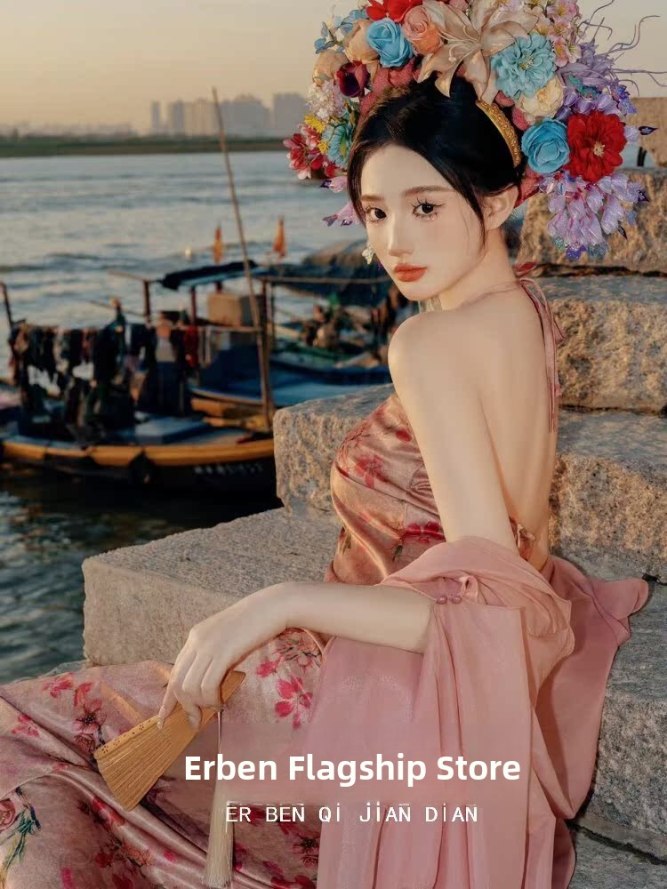Xinpu Women's Floral Hairpin T - Ethnic Style Dresses ulasan dan harga