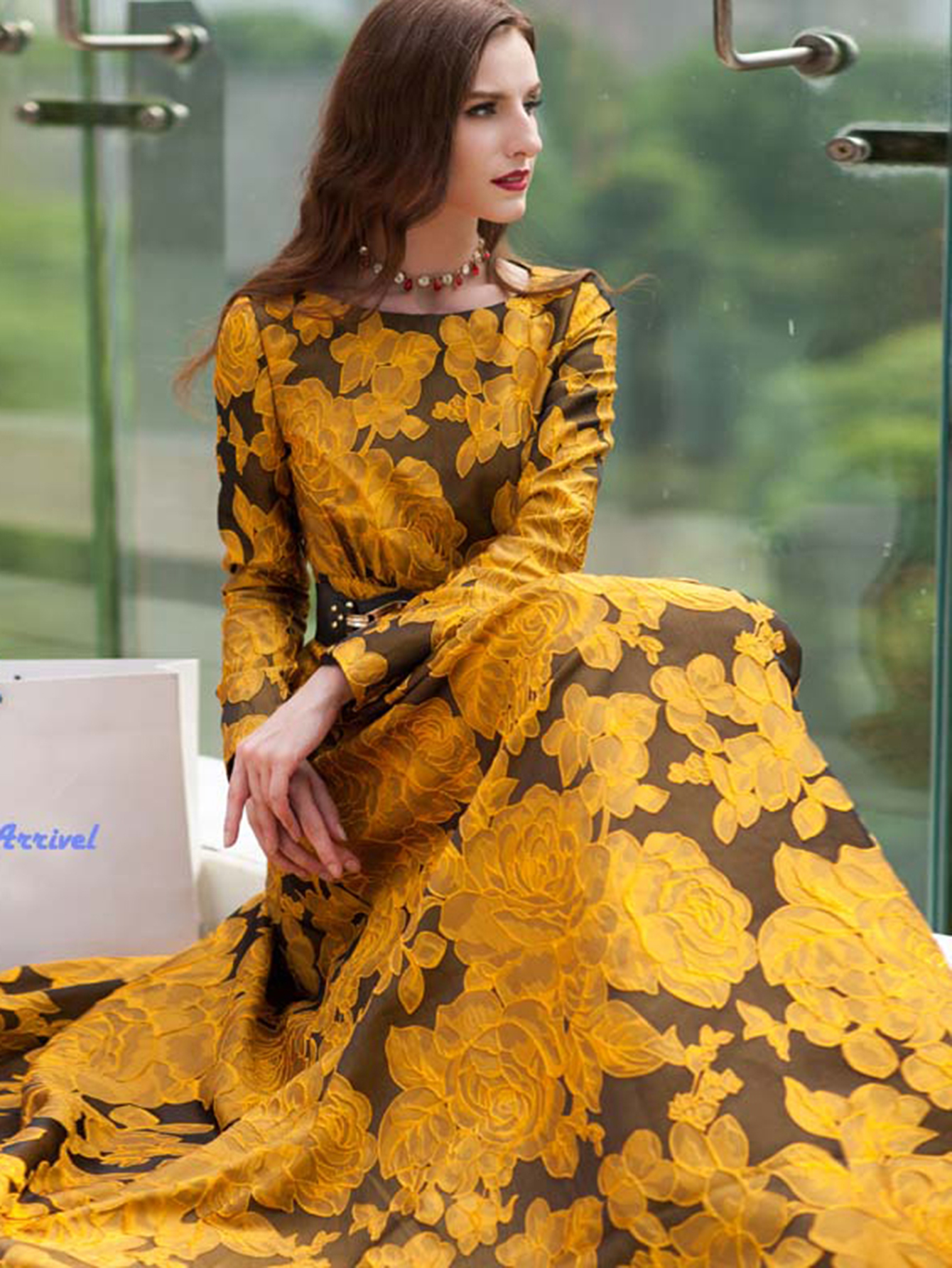 Elegant Women Floral Long Maxi - Ethnic Style Dresses ulasan dan harga