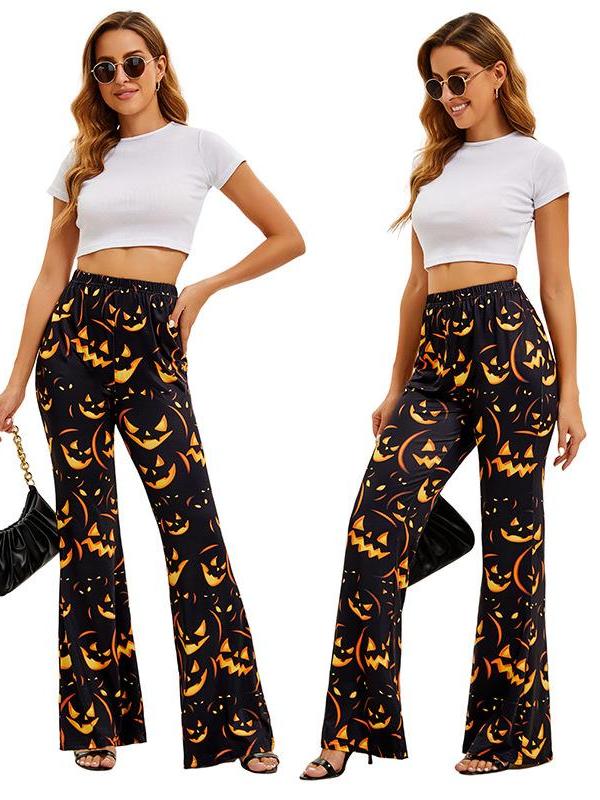 Halloween Bat Pumpkin Print Wo - Ethnic Wear Fashion Brand ulasan dan harga